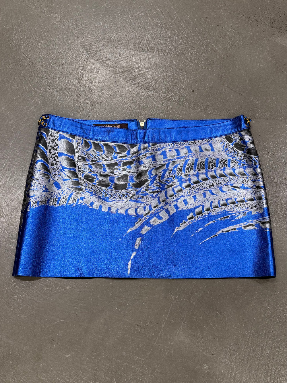 2000s Roberto Cavalli mini leather skirt