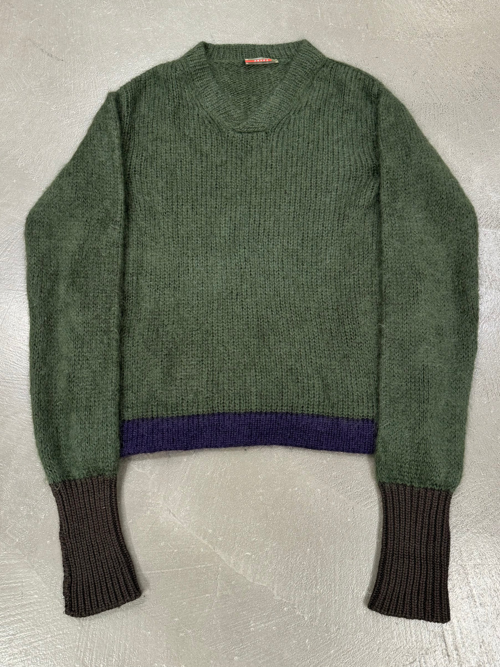 2000s Prada Mohair knit with elongated sleeves