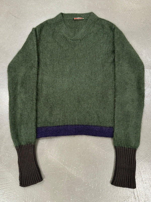 2000s Prada Mohair knit with elongated sleeves