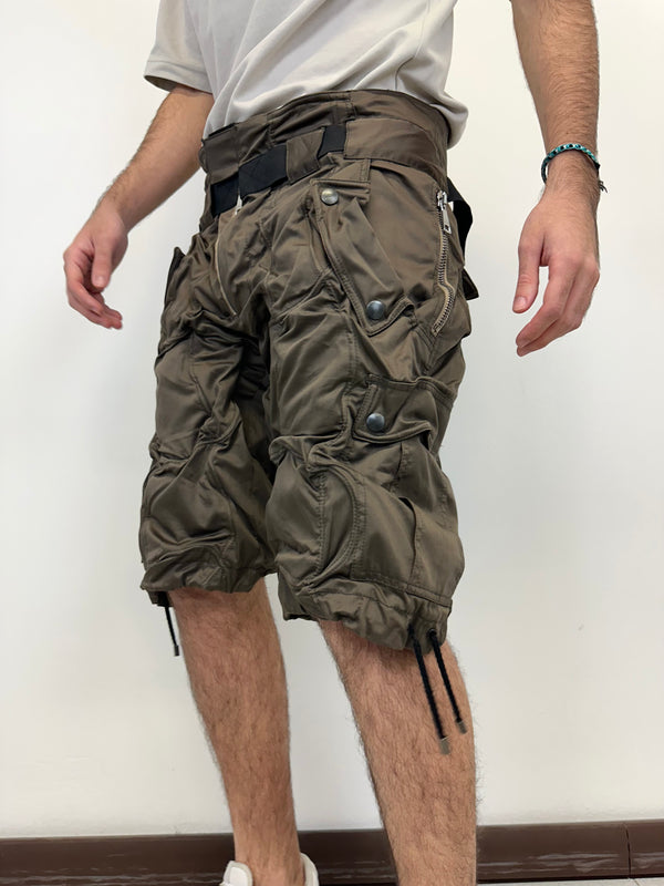 SS2008 Dolce & Gabbana wire wrinkle shorts bondage cargo pants
