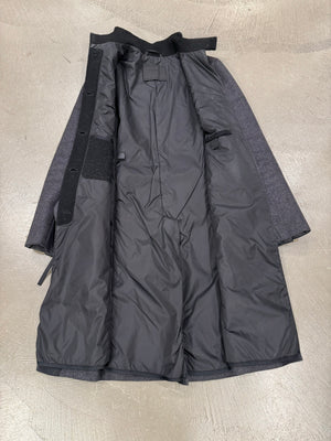 1999 Prada belted technical cargo pockets wool coat