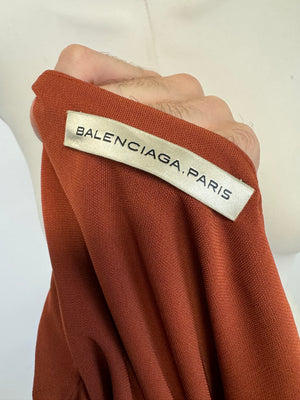 2011 Balenciaga asymmetrical deconstructed draped dress
