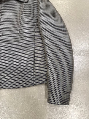 A/W2013 Emporio Armani runway laser cut leather jacket