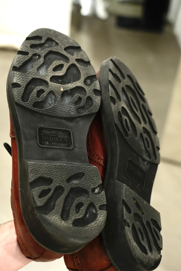 2000s Alexander McQueen leather derby shoes