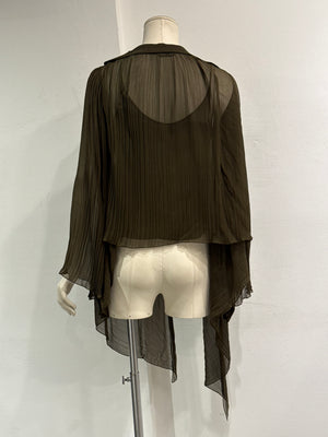 A/W2014 Tom Ford drape asymmetric cape and top set