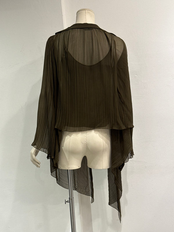 A/W2014 Tom Ford drape asymmetric cape and top set