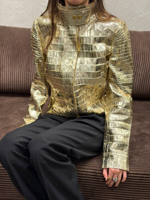 S/S2010 Gucci by Frida Giannini runway real alligator biker jacket
