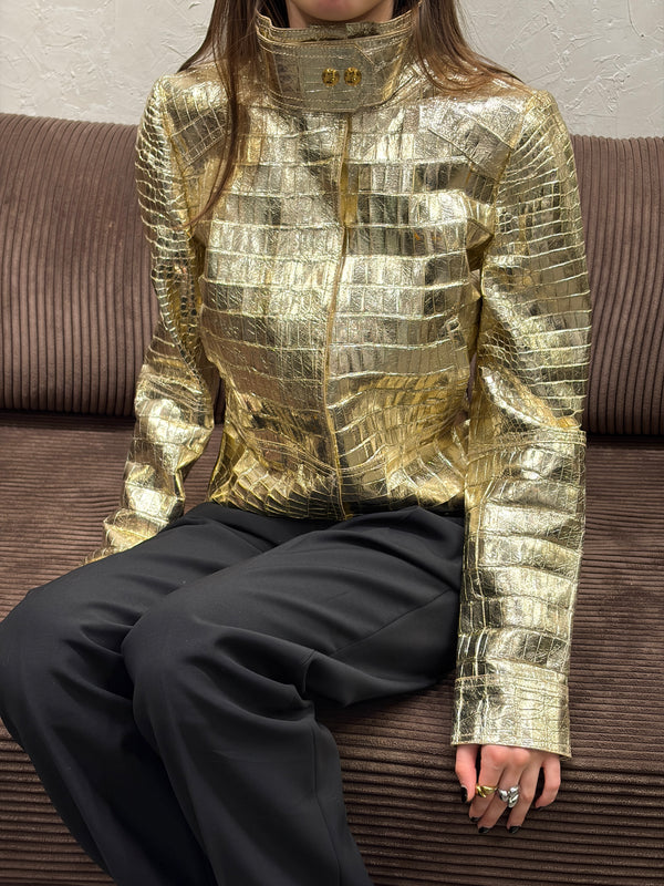 S/S2010 Gucci by Frida Giannini runway real alligator biker jacket