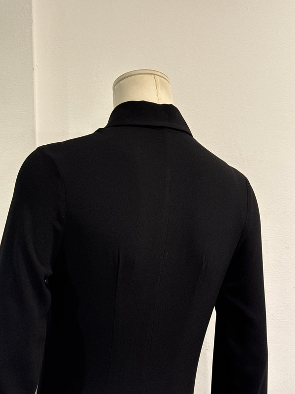 2000s Ann Demeulemeester drape detail long sleeve dress
