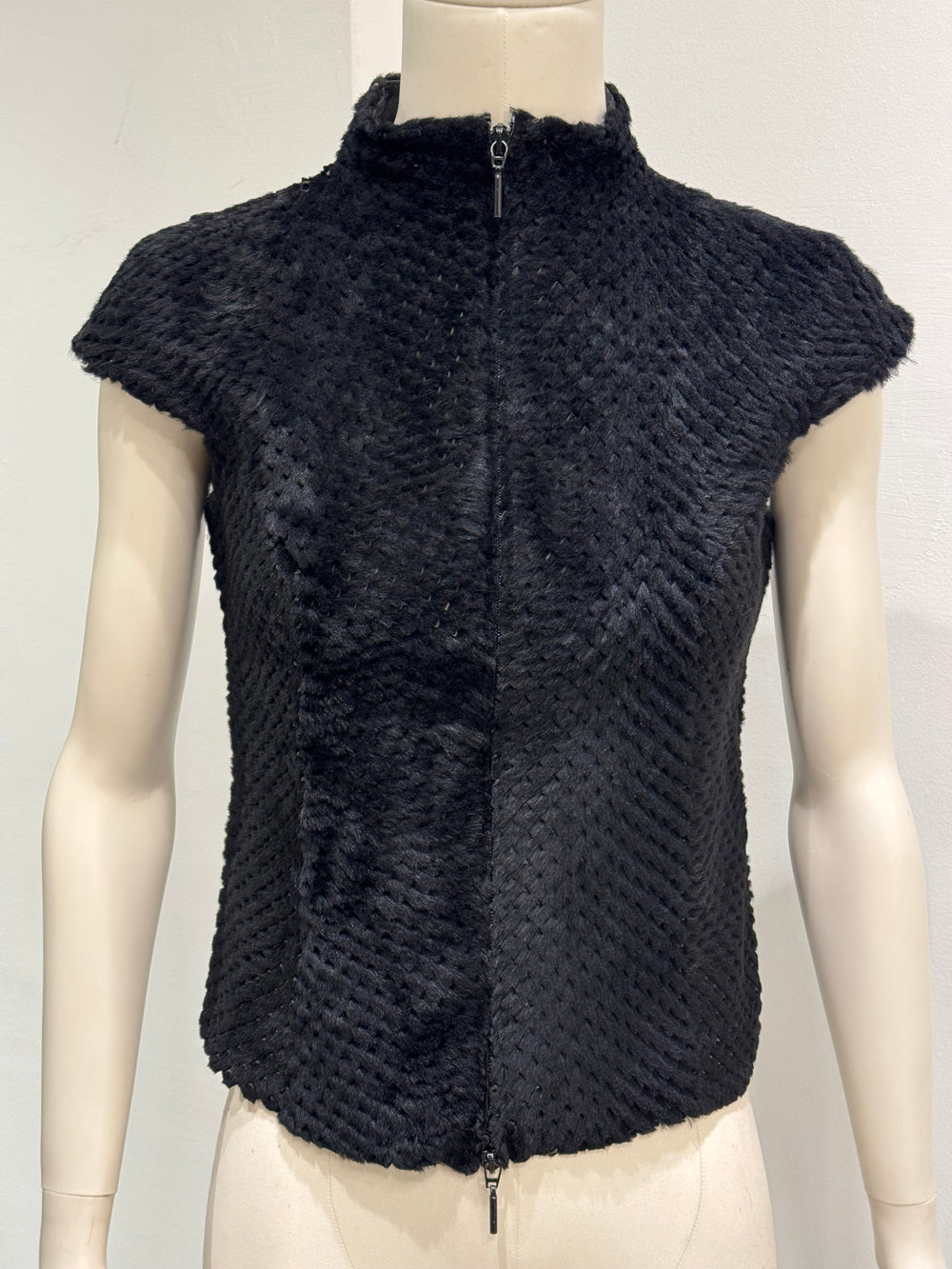 2000s Plein Sud lamb fur armor vest