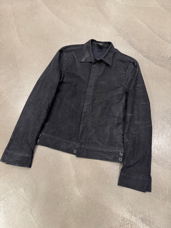 2000s Dior by Hedi Slimane faded raw cotton jacket