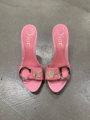 Christian Dior by John Galliano flowers logo sandals