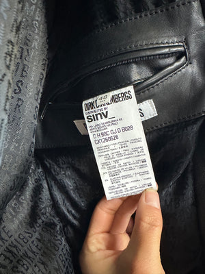 2000s Dirk Bikkembergs muscle reinforced leather jacket