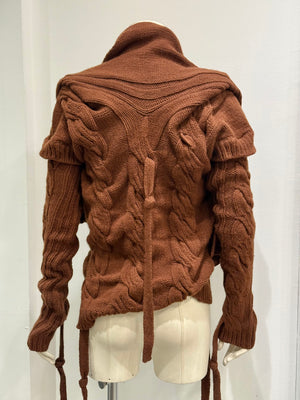 A/W2004 Vivienne Westwood deconstructed cable knit straps sweater