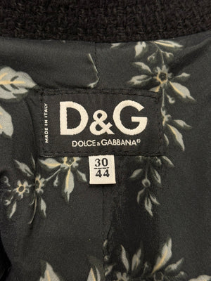 2000s Dolce & Gabbana black cropped jacket
