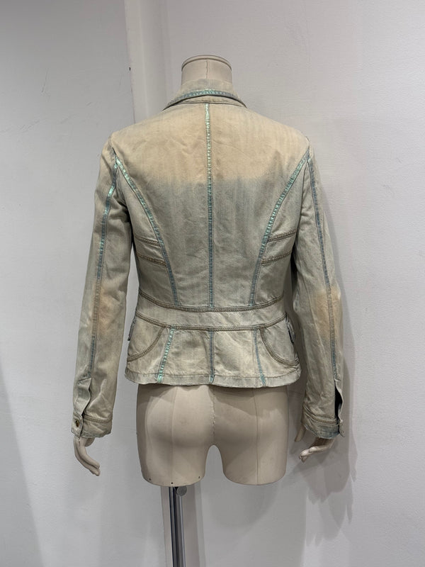 2000s Cavalli paneled denim jacket