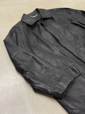 1990s Gianfranco Ferré heavy leather coat