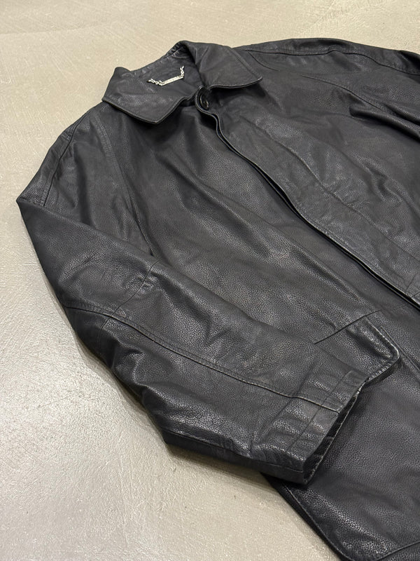 1990s Gianfranco Ferré heavy leather coat