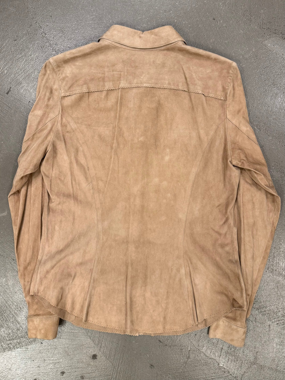 2000s Mugler western suede shirt