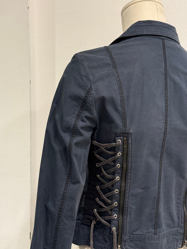 S/S2003 Christian Dior by John Galliano cropped cotton biker jacket