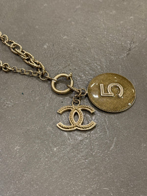 A/W2013 Chanel n5 gold chain necklace