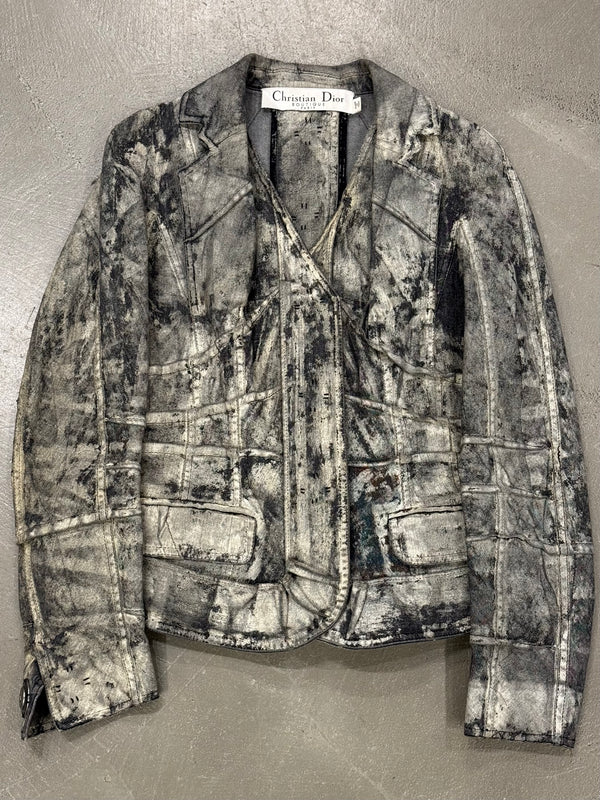 A/W2006 Christian Dior by John Galliano runway painted denim jacket