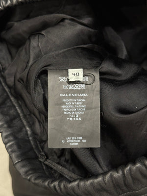 2016 Balenciaga leather sweatpants