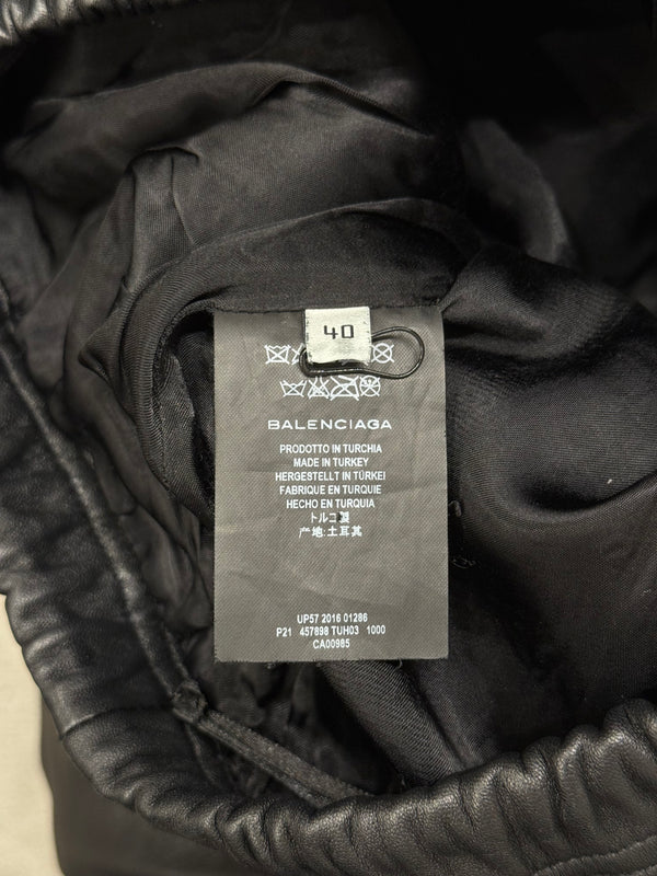 2016 Balenciaga leather sweatpants