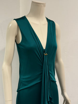 2008 Gucci draped green dress