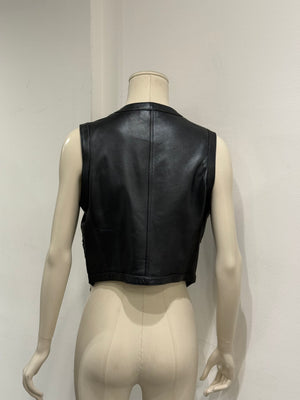 A/W1992 Gianni Versace chain-woven leather vest