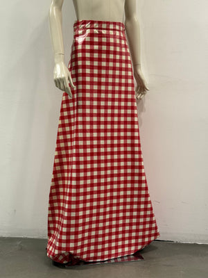 S/S2019 Vetements runway  gingham checked maxi skirt