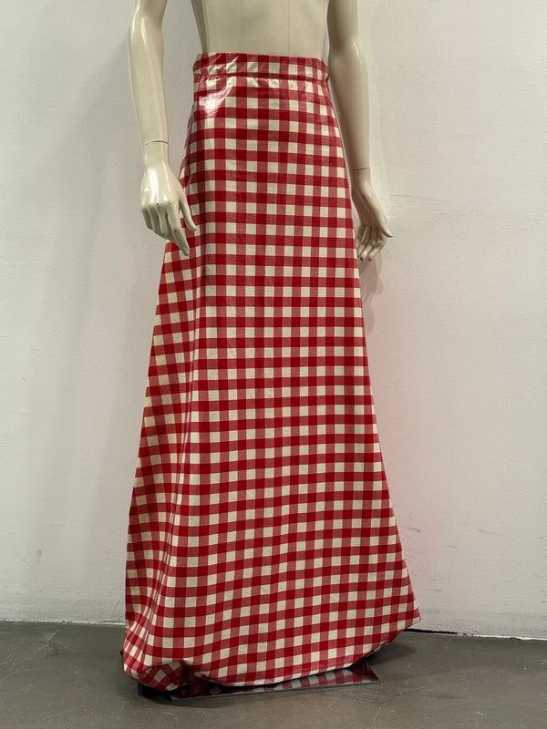 S/S2019 Vetements runway  gingham checked maxi skirt