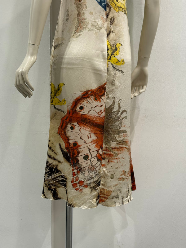 2000s Cavalli butterfly print dress