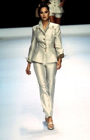 S/S1997 Christian Dior by John Galliano runway beige tailored suit