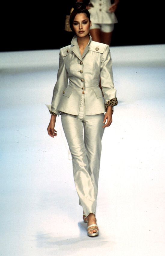 S/S1997 Christian Dior by John Galliano runway beige tailored suit
