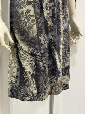 2003 Roberto Cavalli abstract print midi dress