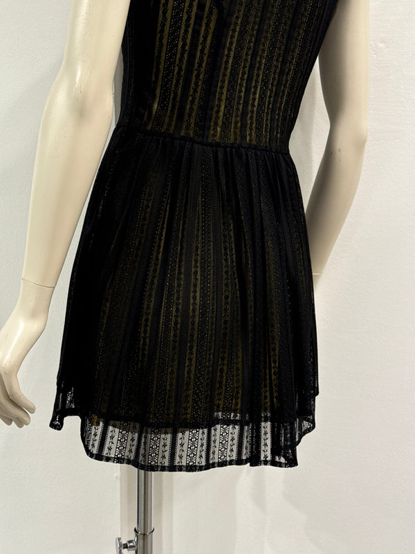 1990s Dolce & Gabbana lace sleeveless mini dress