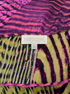 S/S2001 Roberto Cavalli psychedelic illusion blouse top / mini dress