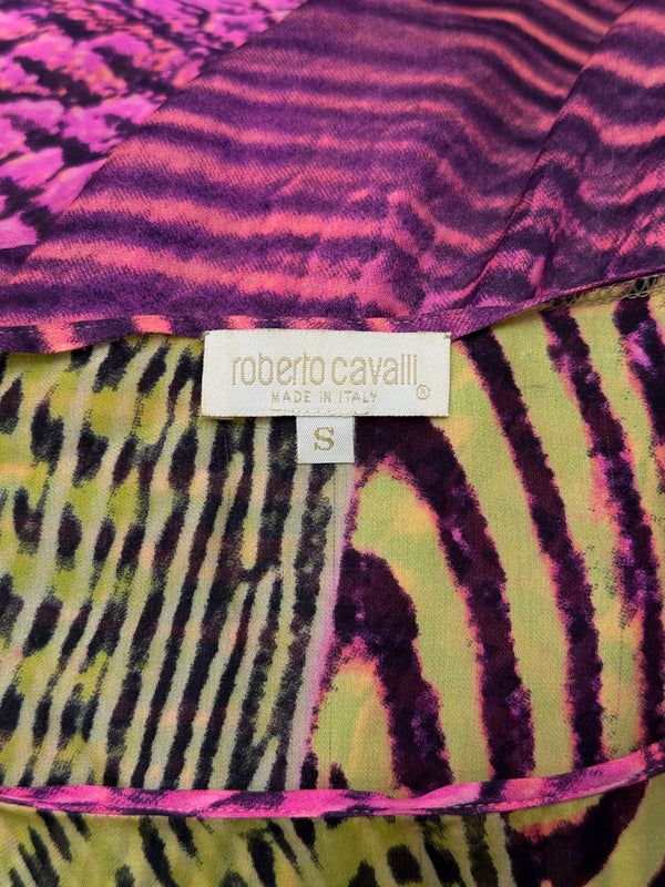 S/S2001 Roberto Cavalli psychedelic illusion blouse top / mini dress