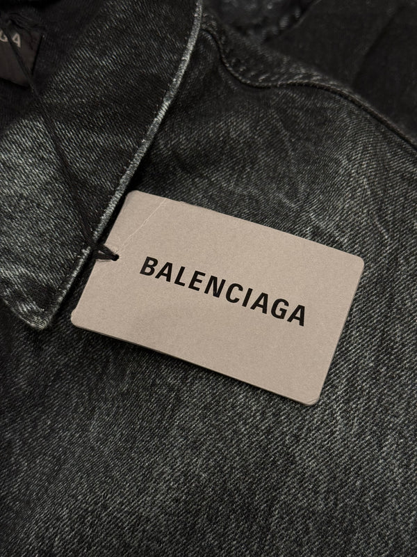 2020 Balenciaga trompe l'oeil heavy cotton jacket