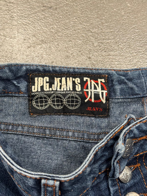 2000s Jean Paul Gaultier flared patchwork jeans