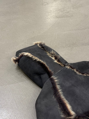 A/W1999 Roberto Cavalli oversized patchwork shearling coat