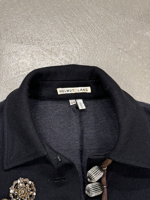 A/W1989 Helmut Lang runway wool vest with metal trinkets