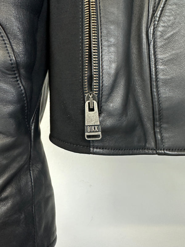 2000s Dirk Bikkembergs muscle reinforced leather jacket