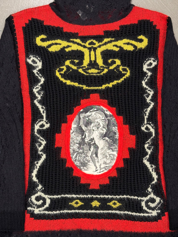 A/W2007 Jean Paul Gaultier intarsia crochet knit