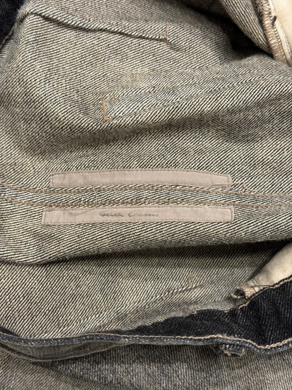 Rick Owens distressed faded bolans bootcut