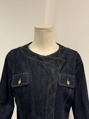 S/S2004 Gucci paneled biker denim jacket