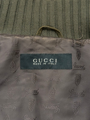 A/W2009 Gucci by Frida Giannini monogram suede multipocket bomber jacket