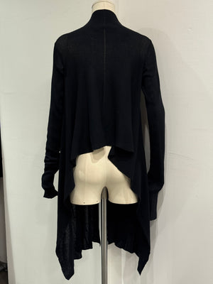 2000s Rick Owens asymmetrical long cardigan