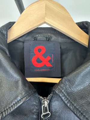 2000s Dolce & Gabbana black leather Jacket
